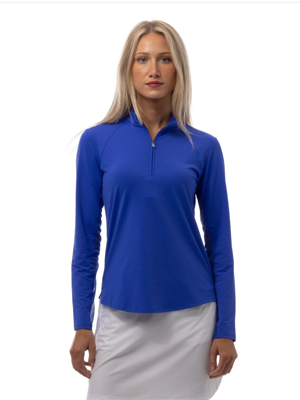 San Soleil SoCool Golf Tennis Long Sleeve Mesh Panel Shirt UPF 50 Sz S 💚🎀